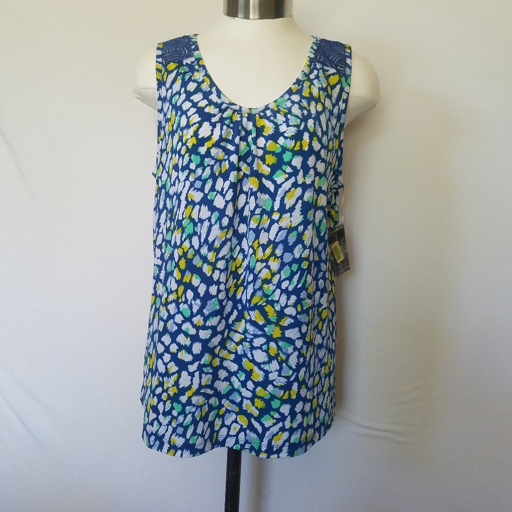 Nottibianche Womens Size Small Top Blue tank top .